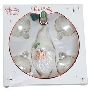 Vintage Sparkling Creations RARE! Ornamotion Santa Christmas  ornaments